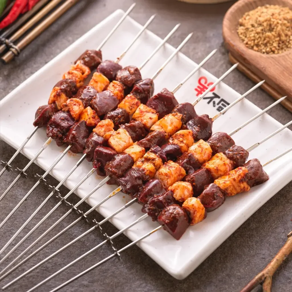 麻辣猪肝串 Spicy Pork Liver Skewer