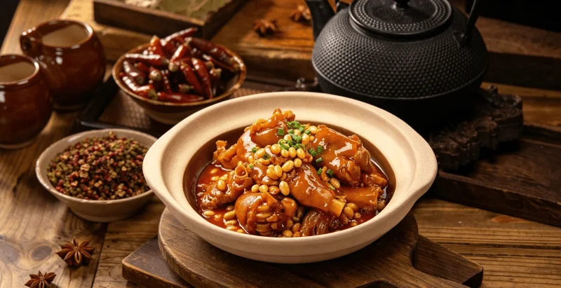 黄豆烧蹄花